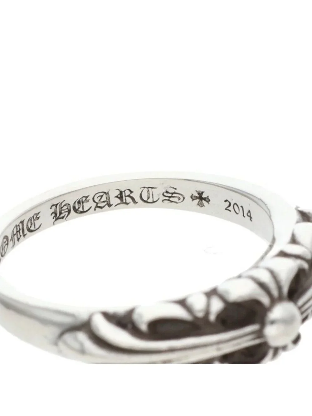Chrome Hearts Baby Classic Floral Cross Silver Ring